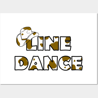 LINE Dance Brown Cow Spots Posters and Art